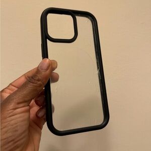 iPhone 15 pro max black matte clear case